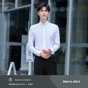 100% bông MP Phong cách Trung Quốc đứng lên áo <span class=keywords><strong>s</strong></span>ơ mi dài tay retro đồng phục phong cách quốc gia cho cuộc họp thường niên Trung <span class=keywords><strong>S</strong></span>ơn tiệc - Product Image 6