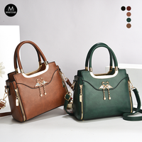 Tas Selempang Wanita Desainer Warna Solid, Tas Jinjing Portabel PU Custom MOQ Rendah, Tas Bisnis Harian