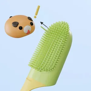Meubles de camping <span class=keywords><strong>pour</strong></span> animaux de compagnie en silicone souple - Brosse à dents <span class=keywords><strong>pour</strong></span> <span class=keywords><strong>chien</strong></span>/chat d'extérieur avec poignée confortable, soin de la <span class=keywords><strong>mauvaise</strong></span> <span class=keywords><strong>haleine</strong></span>, fournitures de nettoyage des dents - Product Image 3
