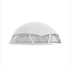 Carpa de cúpula de PVC con dosel de 10m y 13m de diámetro, tienda de cúpula geodésica de lujo para Hotel al aire libre, tienda de campaña para comedor - Product Image 6