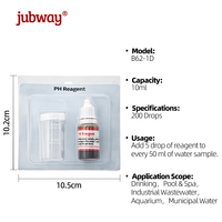 Nouveau kit de test de pH et gouttes de test - Testeur de pH de l'eau de 10 ml pour usage domestique, purificateur d'eau, eau du robinet, aquaculture et traitement des eaux usées