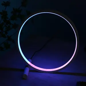 Nodic מעגל אור Usb צבע שינוי שינה בר בית תפאורה Led Cct Rgb מינימליסטי מנורת שולחן
