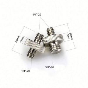 Adaptador de rosca doble macho de 1/4'' a 1/4'' o 3/8'' compatible con trípode, accesorios metálicos para cámara - Product Image 1
