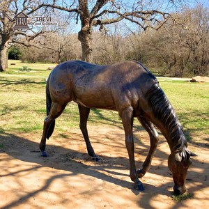 Statue de cheval au galop grandeur nature en bronze pour extérieur, jardin, ferme, ranch, décoration équestre, sculpture moulée, vente en gros personnalisée - Product Image 4