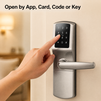 Serrure de porte intelligente pour hôtel TTlock, étanche IP65, en alliage d'aluminium ignifuge certifié UL, avec mot de passe