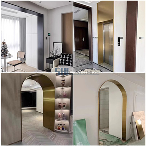 Garnitures murales en acier inoxydable garniture <span class=keywords><strong>quart</strong></span> ronde garniture <span class=keywords><strong>de</strong></span> carreaux incurvés poche <span class=keywords><strong>de</strong></span> porte - Product Image 3