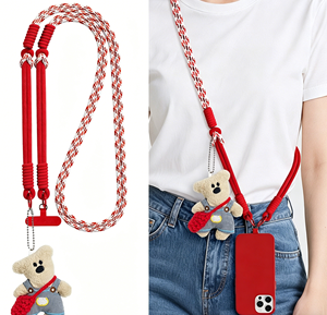 Small Horse Phone Lanyard Adjustable Woven Polyester Trendy <b>Rope</b> Luxury Pendant Anti-loss Mobile Phone <b>Chain</b> Hook ID Card Holder - Product Image 3