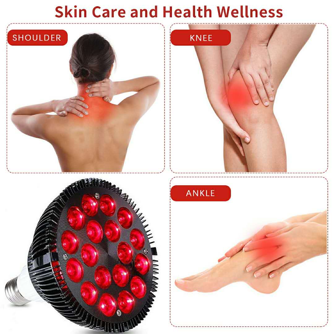18 LED Infrared Red Light Therapy Device With Socket 660nm Red