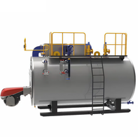 Caldera de Vapor de Gas Natural de Bajo Contenido de NOx de 6T/h y 4.2MW con Condensador, Caldera Industrial Horizontal para Línea de Producción de Papel