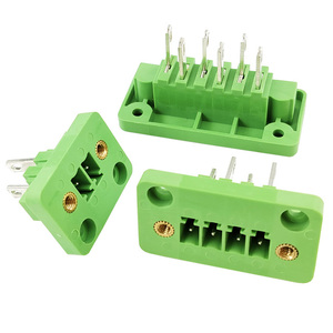 3.5mm Pitch Complete Male & Female Through-Wall Dual-Row Spring Cage <b>Terminal</b> Block Set With Flange - Product Image 4