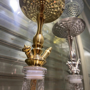 Gold Brass Hookah <b>Crystal</b> Base Water Pipe Decorative Smoking Set for Lounge and Party - Product Image 3