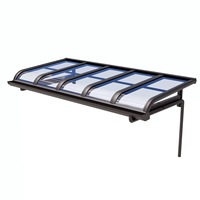 Auvent moderne durable en alliage d'aluminium avec toit en polycarbonate pour balcon, porte, fenêtre, patio, abri contre la pluie et ombrage