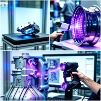 Penanda Pemindaian 3D Reflektif Tinggi Diameter Dalam 100mm Diameter Luar 150mm Paket Titik Tunggal untuk Pengukuran 3D Rekayasa Balik