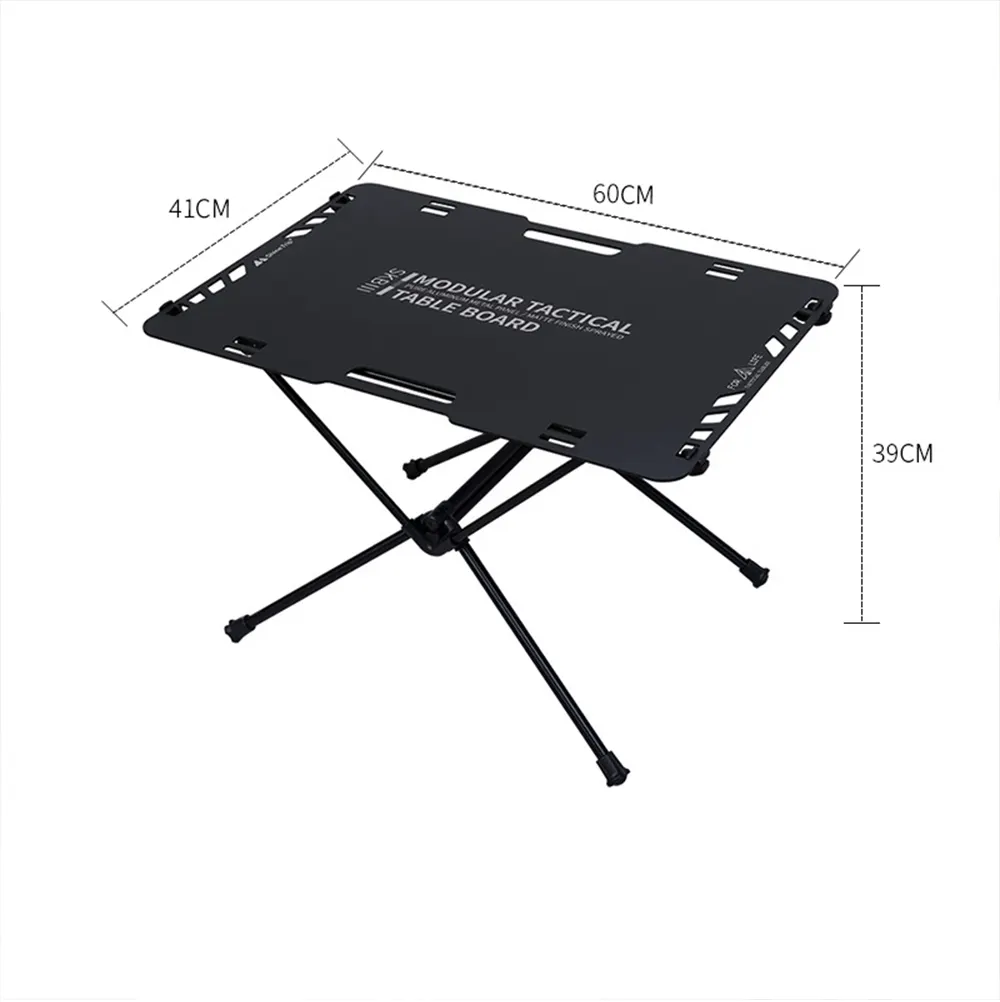 Outdoor Draagbare Klaptafel Lichtgewicht Opvouwbare Tactische Tafel Aluminium Plaat Desktop Outdoor Vissen Aluminium Legering Tafel