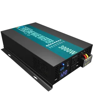 WZRELB 3000w 3kw 12v dc to 110v ac Off Grid Power Single Phase Pure Sine Wave Inverter with LED Display