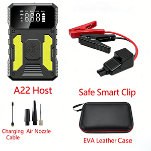 Yueming Nouveau Compresseur d'Air Portable 12V 26640mAh ABS pour Pneus avec Manomètre Numérique et Moniteur de Pression des Pneus, <span class=keywords><strong>Pince</strong></span> Intelligente pour Voiture - Product Image 1