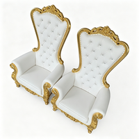Canapé de mariage pour les mariés, fauteuil royal à dossier haut, chaise trône pour reine et roi