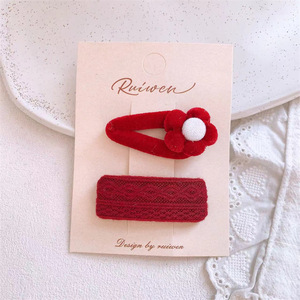 Fermagli <span class=keywords><strong>per</strong></span> <span class=keywords><strong>capelli</strong></span> a forma di cuore rosso <span class=keywords><strong>per</strong></span> bambine, fermagli BB in tessuto a scatto <span class=keywords><strong>per</strong></span> frangia e <span class=keywords><strong>capelli</strong></span> ribelli, molto venduti - Product Image 4