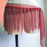 Vente Flash : Écharpe de danse orientale scintillante pour adulte, idéale pour la scène et la pratique, chaîne de taille assortie aux vêtements
