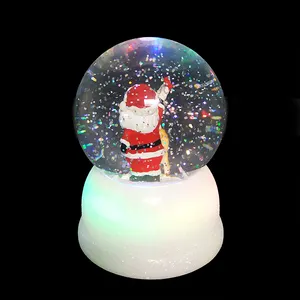 Lantaarn Led Glitter Verlichte Water Kerst Plastic Santa Factory Hot Koop Decoratie Indoor Home Mini En Sneeuwpop Sneeuwbol