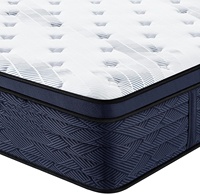 Matelas hybride de luxe King & Queen Size avec mousse à mémoire de forme et ressorts ensachés, design moderne, livré enroulé dans une boîte