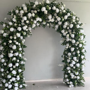 ซุ้มดอกไม้รูปตัวยู M-UFA061 ซุ้มดอกไม้ประดิษฐ์ตกแต่ง ซุ้มดอกกุหลาบผ้าไหม ฉากหลังสำหรับจัดงานแต่งงาน - Product Image 6