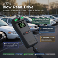 Kit de cámara para salpicadero con alcoholímetro IA AM09 Pro, probador de alcohol en sangre con celda de combustible de 5s, lente dual 1080P, ADAS, DSM, GPS, sistema de gestión de flotas 4G