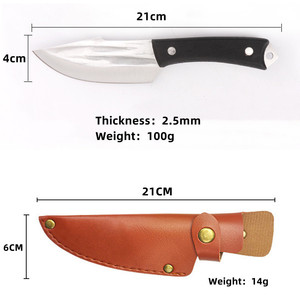 Coltello da Disosso 4 Pollici con Fodero, Coltello da Cucina in Acciaio Inossidabile, Coltello da Macellaio - Product Image 2
