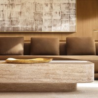 Haupt dekoration Wabi-Sabi Wind rechteckiges Wohnzimmer Loch Netz Rotlicht Luxus villa Modell haus Skandi navis cher Couch tisch
