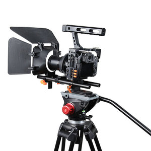 Kit de cage pour appareil photo YELANGU pour DSLR avec bras réglable Follow Focus, support en alliage d'aluminium, support orange - Product Image 4