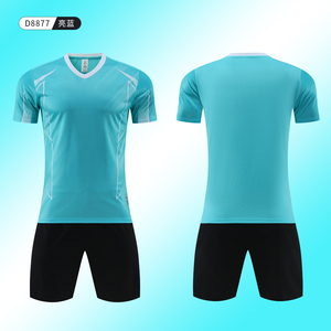 Vêtements de sport respirants à séchage rapide pour adultes, t-shirt et short imprimés avec logo pour l'<span class=keywords><strong>entraînement</strong></span> au football, collection été grande taille - Product Image 5