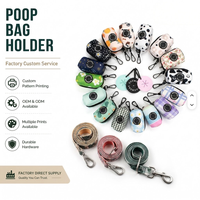Support de sacs à déjections canines personnalisé OEM, attache de laisse pour chien, distributeur de sacs à déjections de luxe pour animaux de compagnie, support de sacs à déjections pour chien
