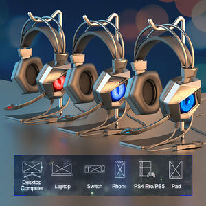 Meilleur <span class=keywords><strong>casque</strong></span> de jeu G15 RGB 3.5mm sur l'oreille 7.1 Surround Sound LED <span class=keywords><strong>VR</strong></span> casques micro pour <span class=keywords><strong>PC</strong></span>/<span class=keywords><strong>PS4</strong></span> filaire musique écouteurs <span class=keywords><strong>casque</strong></span> - Product Image 2