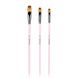 Pinceau de <span class=keywords><strong>peinture</strong></span> en Nylon, 3 couleurs rose, à manche Long, pour <span class=keywords><strong>peinture</strong></span>, gâteau, nouveau modèle, fabrication d'usine, échantillon gratuit - Product Image 1