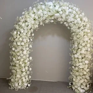 F-FD0495 baby breath Arch flower wedding decoration background flower art 2.4m 2m white rose arch flower