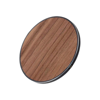 Chargeur sans fil en bois ultra-fin 15W 10W pour smartphone