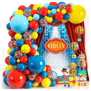 Conjunto de globos de circo <span class=keywords><strong>Carnaval</strong></span> Decoración de fiesta de cumpleaños Payaso Globo de aire caliente Rojo Azul Amarillo Color Kit De Decoracoes Balao - Product Image 1