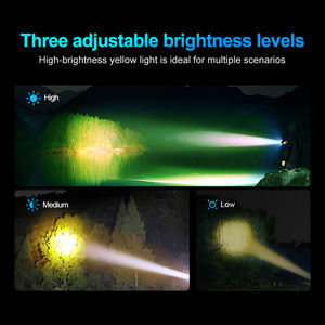 Lampe de plongée haute capacité WOSEN, production en gros, 3 perles P70, étanche 80M, pour plongée en grotte, opération sous-marine, torche de plongée - Product Image 4