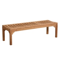 Minimalist isches modernes Design Langlebige Terrassen möbel aus massivem Teakholz-Madison Backless Bench für das Outdoor Garden Restaurant Park Hotel