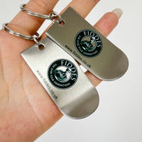 Porte-clés personnalisable en alliage de zinc et fer, gravure laser, thèmes en cuir PU époxy, impression sur acier inoxydable, logo gratuit