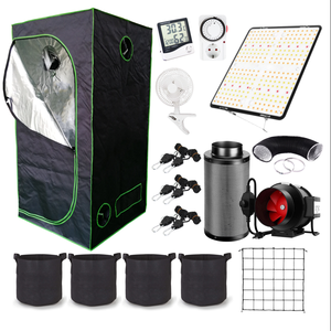 Kit completo per tende da coltivazione per sala piante da interno a LED per coltura idroponica a spettro completo con sistema di ventilazione in linea ventilatore + accesserie - Product Image 2