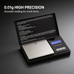 Báscula Digital de Bolsillo de Alta Precisión Profesional de 200g 500g 0.01g, Accesorios para Fumar, Mini Báscula para Joyería - Product Image 3