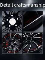 Rines de Aleación de Aluminio Forjado por Centrifugación de Alta Calidad, Diseño Nuevo, 15 Pulgadas, Base Negra, Plateado Pulido, 4/5x100-114.3, Universales