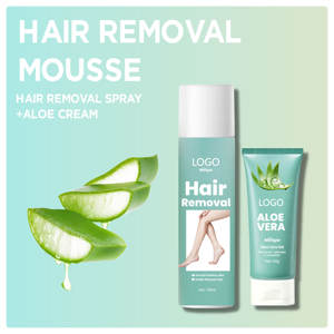 Ensemble Crème et Spray Personnalisé avec Logo 60g 150ml Aloe Vera Hydratant Doux pour l'<span class=keywords><strong>Épilation</strong></span> et le Nettoyage Corporel - Product Image 3
