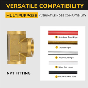 <span class=keywords><strong>Raccord</strong></span> de tuyauterie <span class=keywords><strong>en</strong></span> laiton femelle NPT 3/4 x 3/4 x 3/4, connecteur <span class=keywords><strong>en</strong></span> <span class=keywords><strong>T</strong></span> à 3 voies pour <span class=keywords><strong>propane</strong></span>/huile/<span class=keywords><strong>gaz</strong></span>/air, résistant à la corrosion, 1200 PSI, 1 paquet - Product Image 2