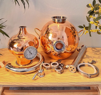 Distillateur manuel à reflux en cuivre rouge pour la production de Vodka, Gin, Rhum, Whisky et de parfums, alimenté au gaz naturel