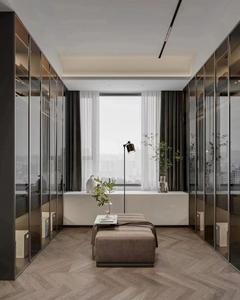 Meubles modernes en bois massif avec éclairage Chambre à coucher Appartement Vestiaire Vente directe d'usine Penderies en métal - Product Image 3