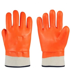 Gants de sécurité d'hiver personnalisables en gros, directement de l'usine, avec doublure en coton enduit de PVC, résistance aux basses températures - Product Image 2