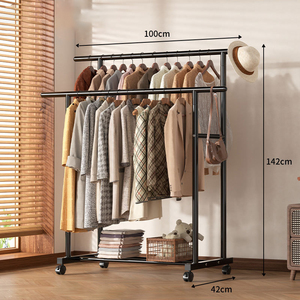 ราวแขวนเสื้อผ้าติดผนัง ราวเก็บเสื้อผ้า แขนพับเก็บได้ - Product Image 4