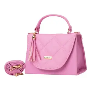 Bolso Bandolera Fana Rosa de 6 Pulgadas, Estilo Vintage, con Cierre de Cremallera y Diseño de Diamantes, Correa Única, para Uso Diario - Product Image 3